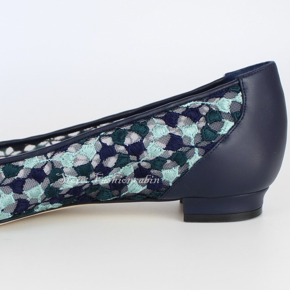 NEW MANOLO BLAHNIK Hangisi Lace Flats, EU 39, Office to Party/ Events - Picture 14 of 16